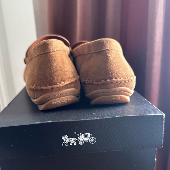 Coach Men Size 11.5 Mott Driver Loafers Raw Umber - Picture 6 of 6